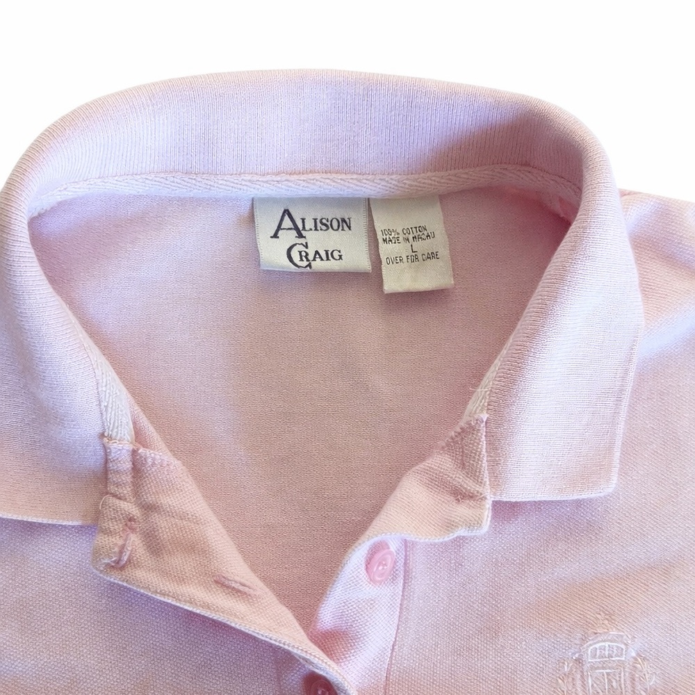 Women's Short Sleeve Polo in Light Pink